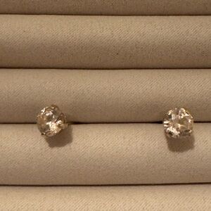 2 karat Morganite stud earrings.